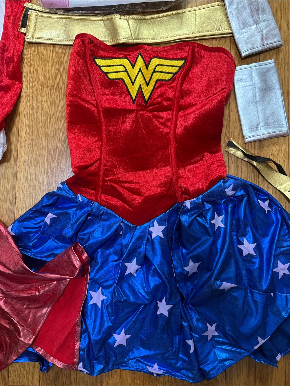 Wonder Woman-Inspired Superhero Costume - Red, Blue & Gold - Picture 2 of 10